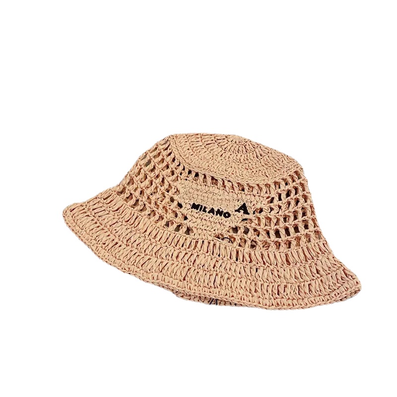

trucker hat Luxury Designer Bucket Hat Summer Straw Hat Handmade with Embroidered Letters Suitable for Summer Beach Travel Beautiful, Blue