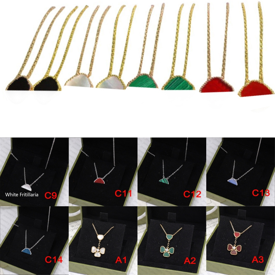 

Classic Necklace Pendant Fashion Elegant Clover Necklaces Fritillaria Gift for Woman Jewelry Highly Quality 18 Color Box need extra cost