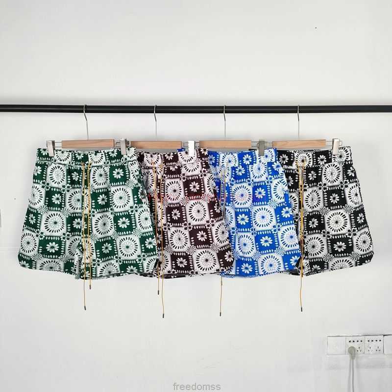 

Designer Short Fashion Casual Clothing Beach shorts Rhudes New Letter Printed Side Color Blocking Shorts for Sports Leisure Mens Summer Beach Shorts Joggers Spor, Green