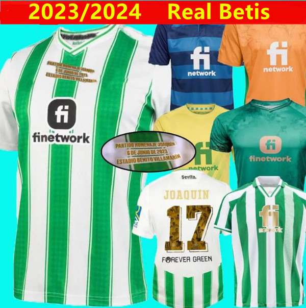 

23 24 REAL Betis Men soccer Jerseys home 4rd JOAQUIN B.Iglesias football shirt CANALES Fekir 2023 2024 Sustainability special football shirts copa FINAL champions, Green