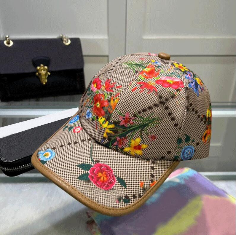 

Summer Floral Ball Caps Mens Women Baseball Cap with Letters Embroidery Fashion Street Hat Beanies Bucket Hats 3 Colors, Beige