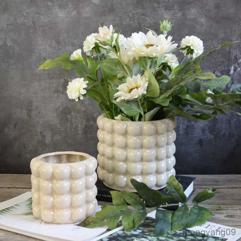 Planters Pots Ins Style Simple Creative Personality Ceramic Flower Pot Succulent Phalaenopsis Net Red Plant Vase L260529-image-877992578