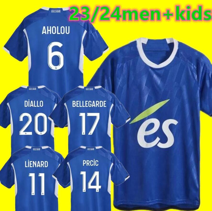 

2023 2024 RC Strasbourg Alsace soccer jerseys DIALLO BELLEGARDE Gameiro AJORQUE maillot de foot Home 23 24 MOTHIBA LiENARD DIARRA DJIKU Football shirt men kids kits, 22/23