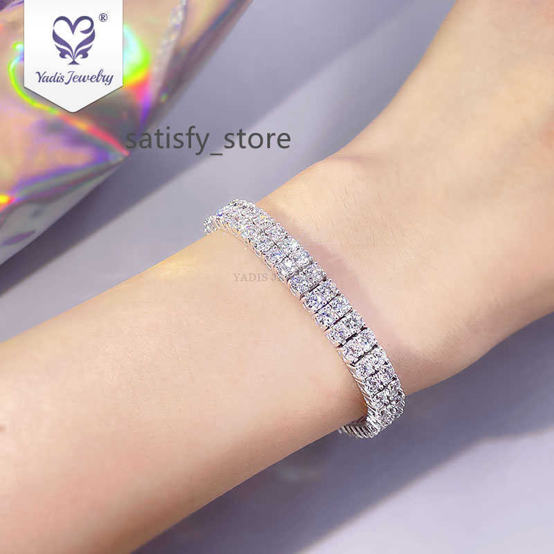 

Yadis 3.4mm 14k 18k white gold moissanite tennis chain fine jewelry bracelets lab grown diamond