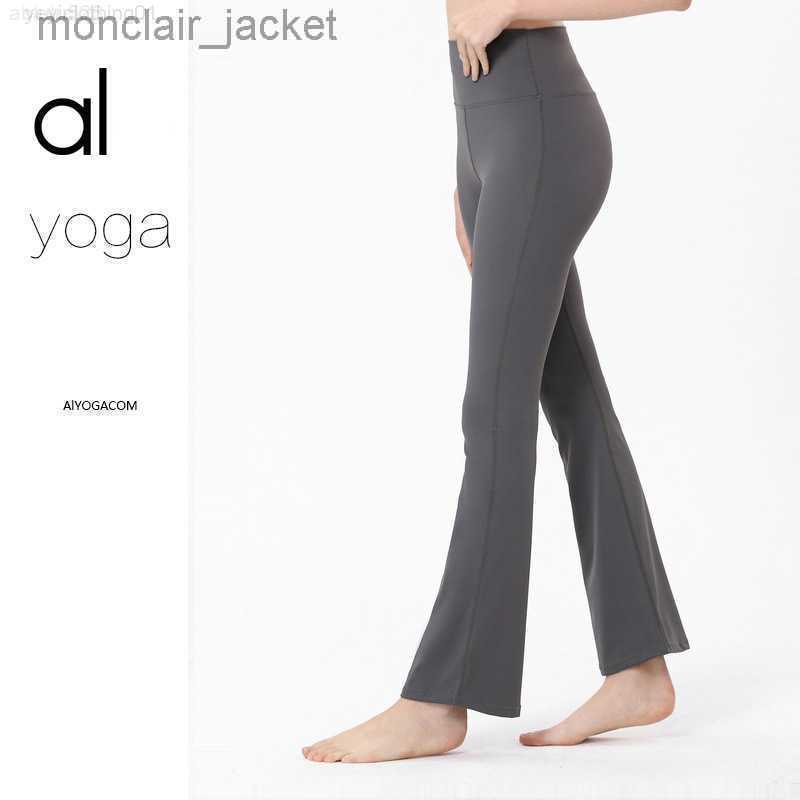 

New Designer Alos Yoga Wide Leg Yoga Pants Women' Sports and Leisure Dance Wear Flared Pants Belly Tucking and Hip Lifting Pants Dance Yoga, Black