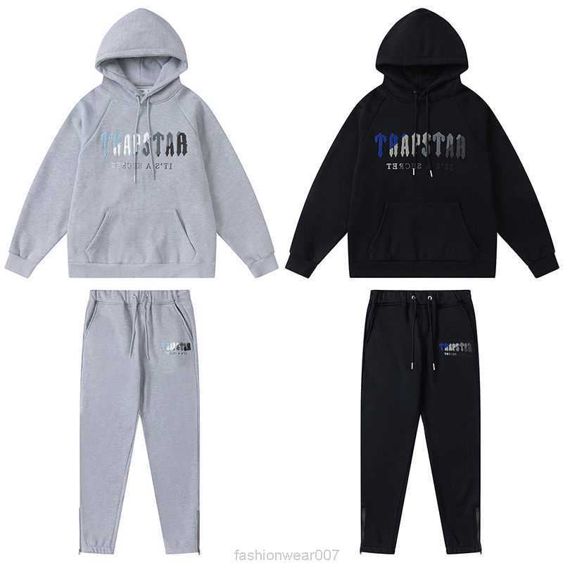 

Designer Fashion Clothing Mens Tracksuits Hoodies Autumn Winter Plush Trapstar Blue White Towel Embroidery Trend Sweater Pants Rock Hip hop Cotton Streetwear Casu, Shipping fee