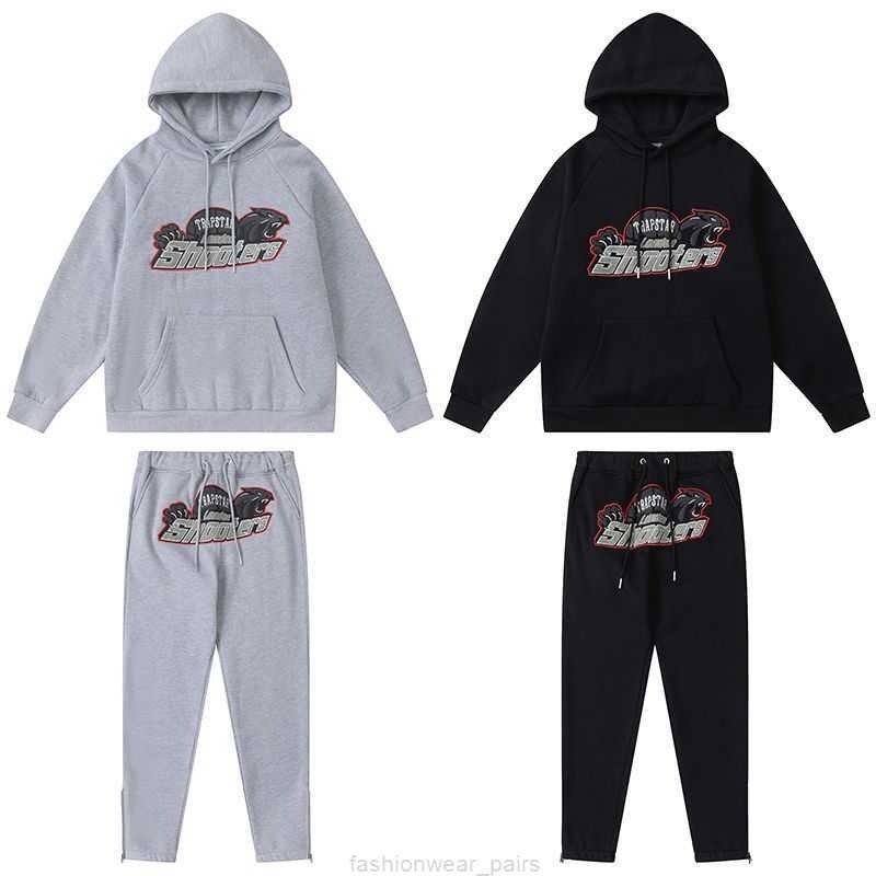 

Designer Fashion Clothing Mens Tracksuits Hoodies Tested Trapstar Red Black Tiger Head Letter Towel Embroidery Tide Brand High Quality Plush Sweater Pants Set Tide, Shipping fee