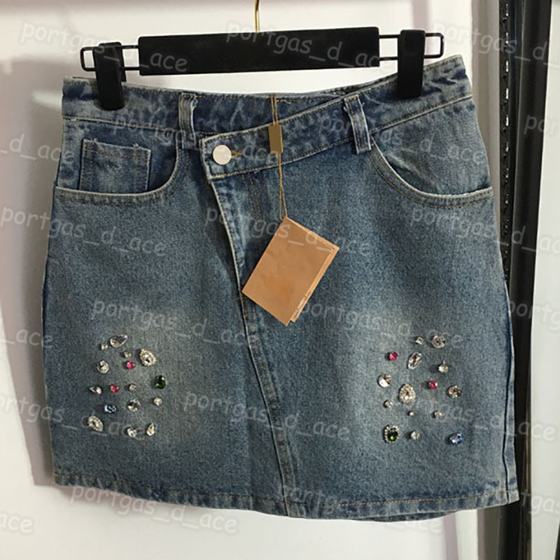 

Luxury Designer Women Dress Girl Lady Denim Skirt Summer Street Style Mini Skirts, Blue with label #20233646