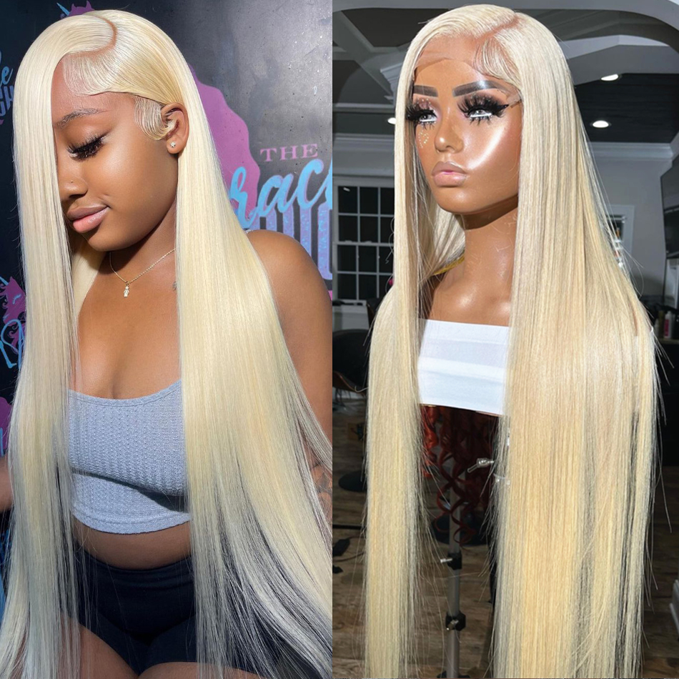 

Brazilian 26 Inch Body Wave 13x4 Lace Front Human Hair Wig Glueless Hd Transparent Lace Frontal Wig Pre Plucked For Women, Blonde