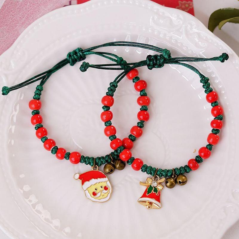 

Charm Bracelets 2023 Christmas Gift Bracelet For Women In Europe And America Santa Claus Snowman Cartoon Handwear Wholesale