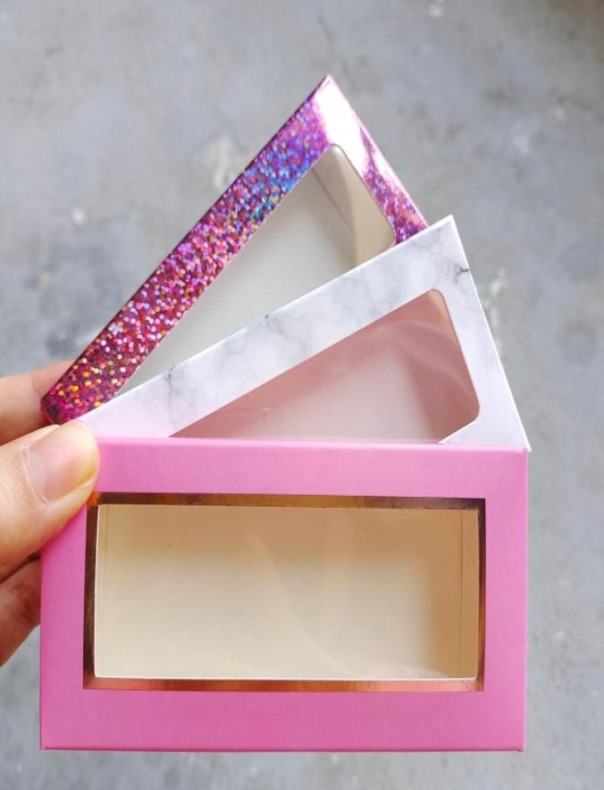 

False Eyelashes Whole Paper Eyelash Packaging Box Lash Boxes Custom Logo 25mm Mink Marble Case7870307
