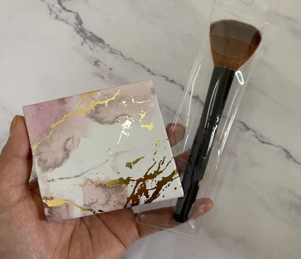 

BRAND highlighter double gleam extra dimension skinfinish pouder 10G Pressed Powder highlighting Foundation With Brush Bronzers 6991673, Army green