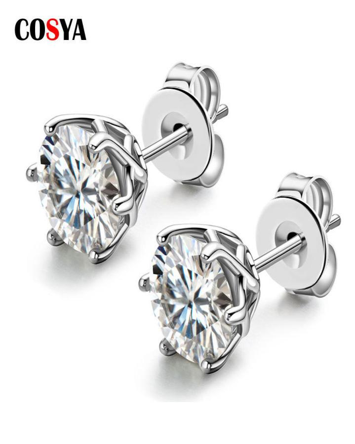 

Stud COSYA Real 051 Carat D Color Diamond Earrings For Women 925 Sterling Silver Fine Jewelry Engagement Gifts 2210208466305