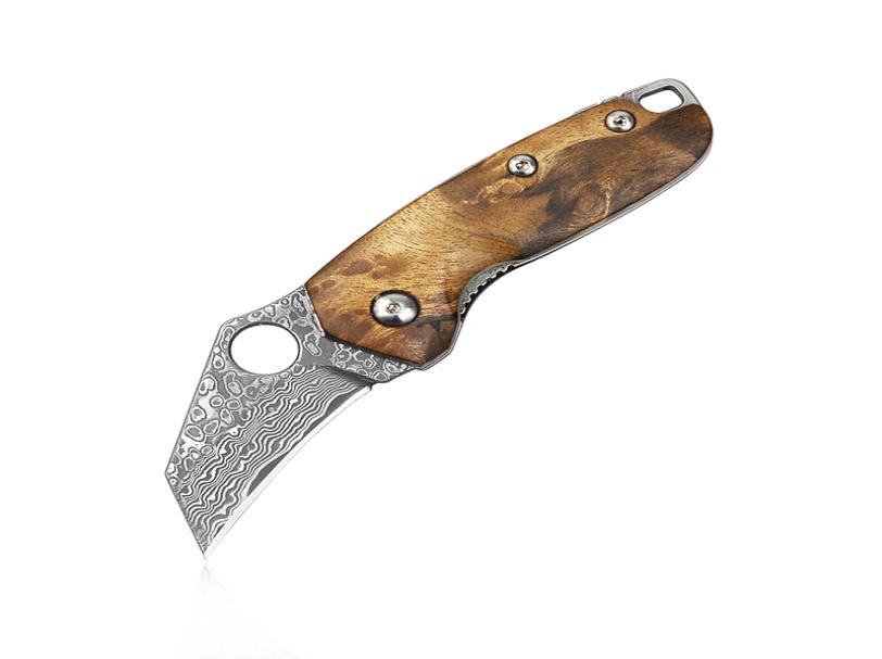 

KUBEY DM065 OUTDOOR EDC FOLDING Pocket KNIFE Damacus Patten Blade With HRC5860 BLADE HARDNESS And Rosewood Ergonomic Handle9464618
