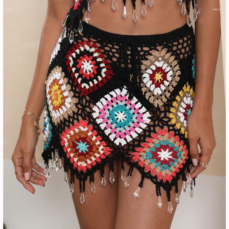 

Women's Swimwear Women Summer Beach Dress Cover Up May 2023 Fashion Random Color Pure Bind Skirt Floral Polyester Wear Bikini Swim For, Black