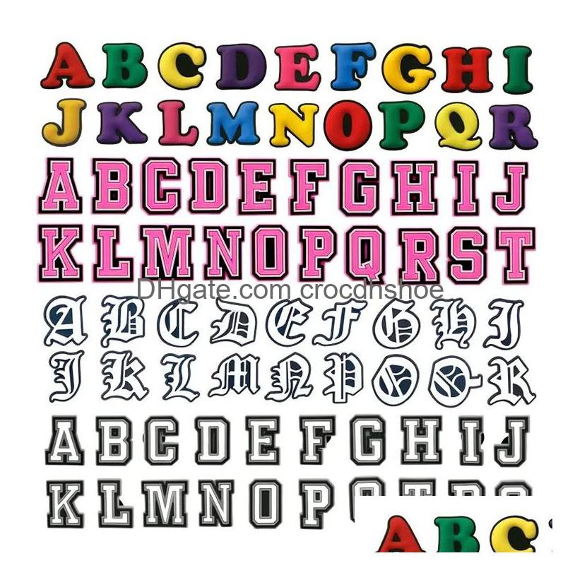 

Charms Letter Shoe Accessories Diy 09 Numbers Black White Az Letters Pvc Clog For Drop Delivery Ot8Jm