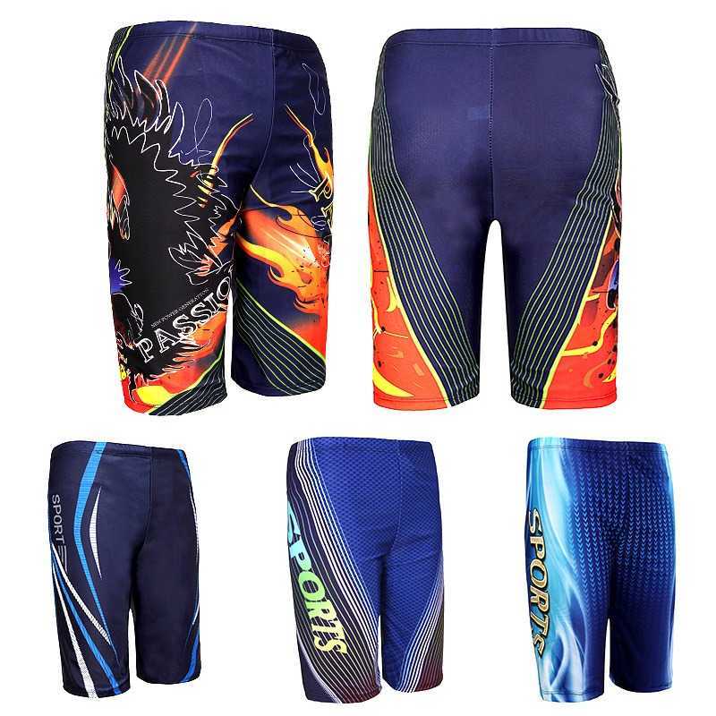 

Men's Swimwear Quick Dry Boys Swim Trunks Waterproof Bathing Suit Man Diving Long Swimsuit Boxer Briefs Beach ShortsHKD230621