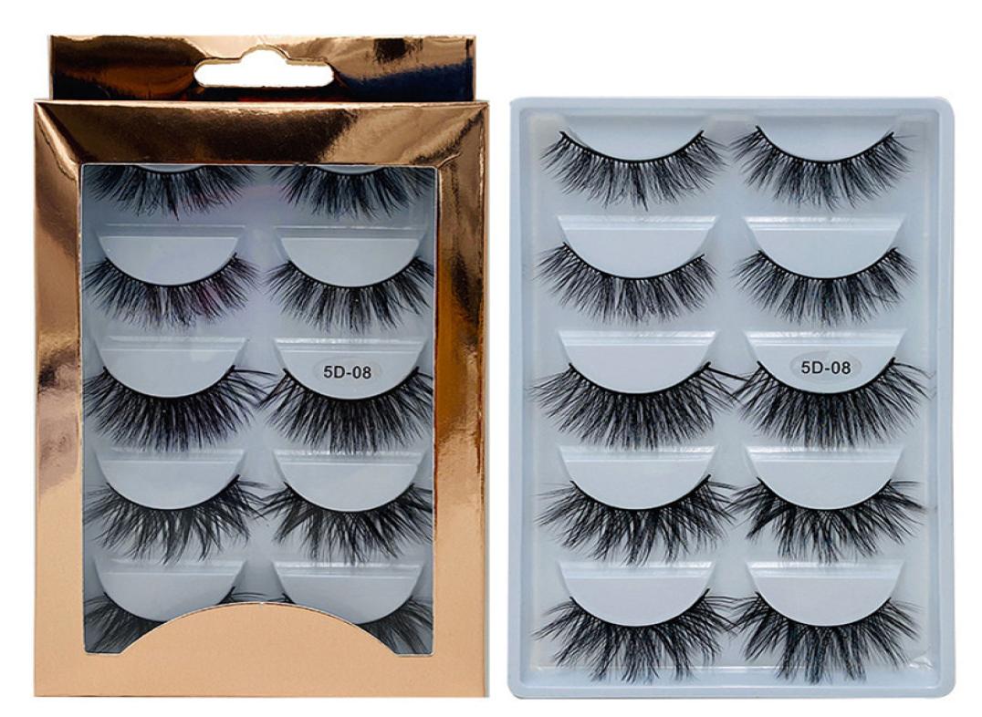 

5 Pairs Mix styles Faux 3D Mink Eyelashes Super Curling Fake 5d Mink Lashes Thick Long False Eyelashes Eyelash Extension Makeup4175266