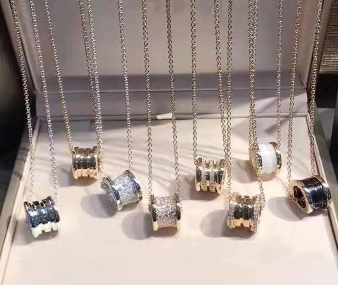 

Midi Rings Bulgars necklace jewelry Small Manyao 925 Sterling Silver Plated 18K gold small red man ceramic full diamond sp pendant1942982