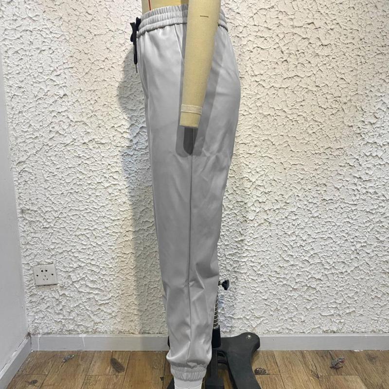 

Women' Pants Female Solid Color Women Trousers Lace-up Ankle Tied, Black