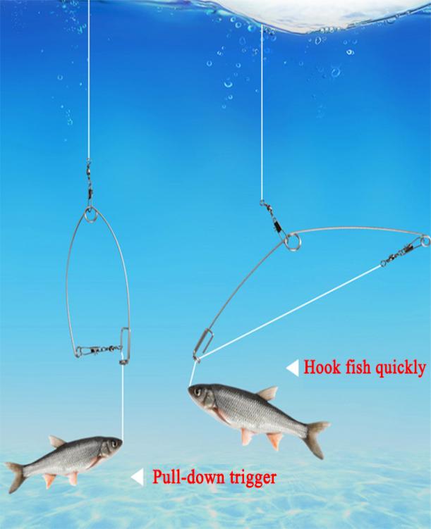 

Automatic Full Speed Fishing Hook for Lazy Person Stainless Steel Parts Spring Artifact Universal Catapult Fishing Accessories5733590