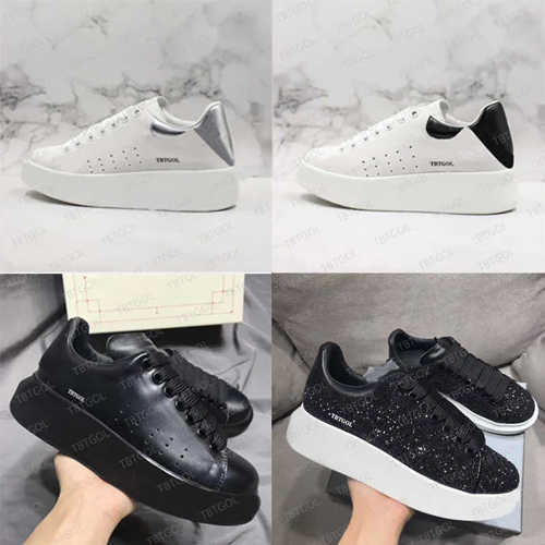 

Fashion Men Sneakers Leather Platform Shoe Designer Shoes Training Casual Black Suede Calfskin Trainer Lace-up Runner Trainers For Girls Shoes With Box NO11, 14