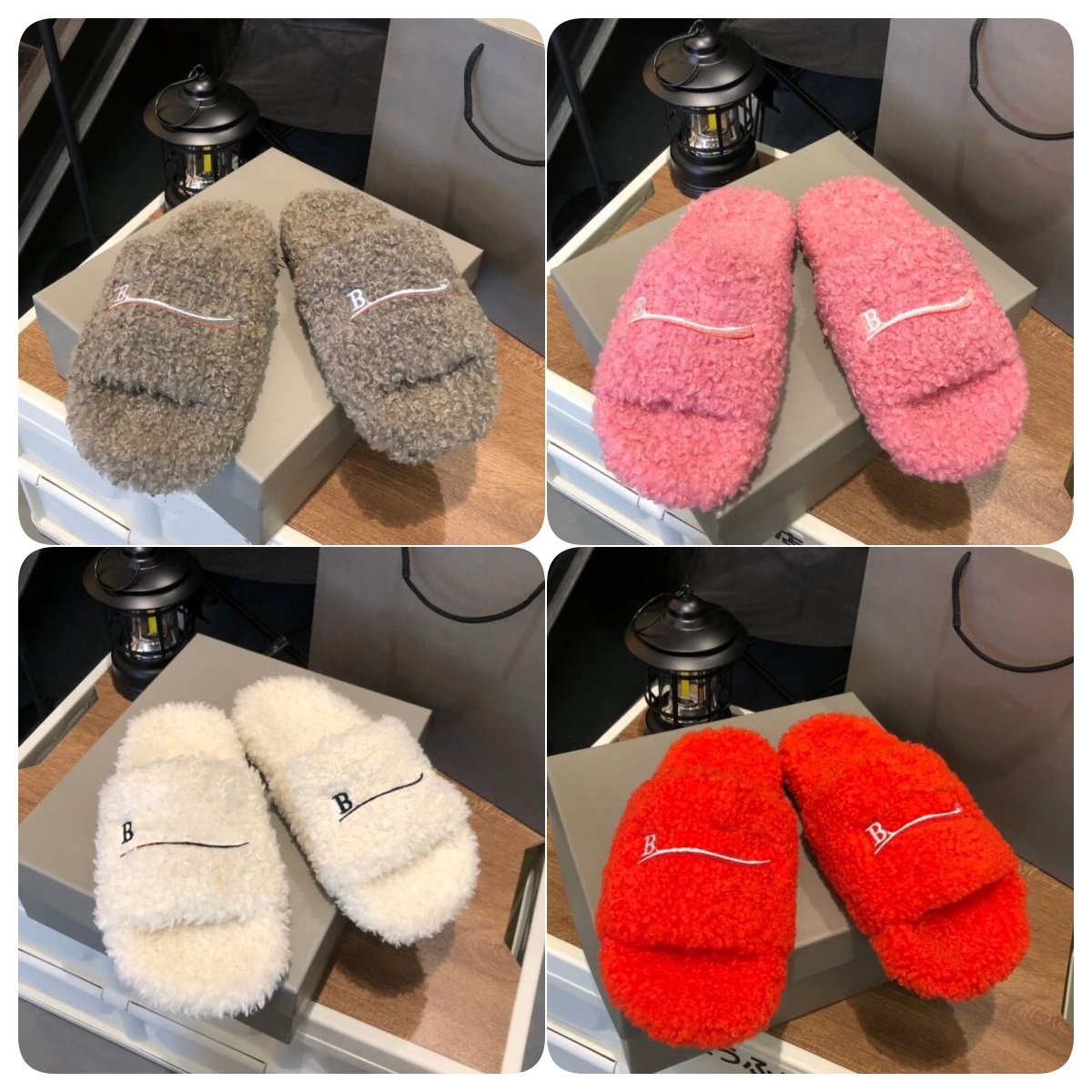 

Top Quality Designer Luxury Womens Slippers Ladies Winter Wool Slides Fur Fluffy Furry Warm letters Sandals Comfortable Fuzzy Girl Flip Flop Slipper 35-44, Color #4
