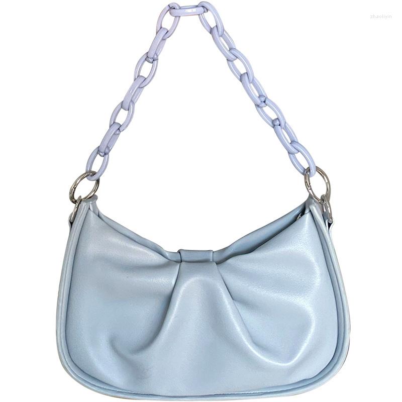 

Evening Bags Spring And Summer Acrylic Chain Armpit Bag Cloud 2023 Fashion Leisure Staff Female Messenger, Island blue