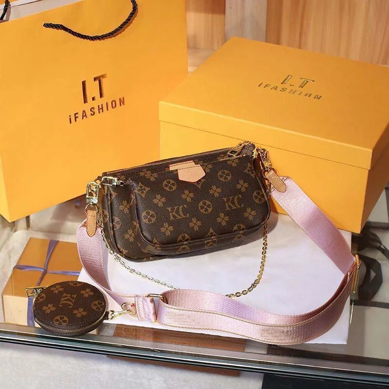 

Women Bags Handbag Date code Purse clutch shoulder messenger cross body serial number 3pcs set Purse Crossbody, Box