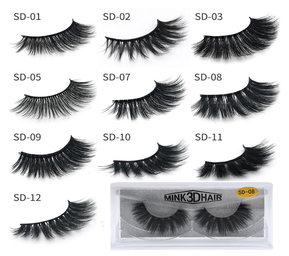 

3D Mink Eyelashes Whole Natural False Eyelashes Soft make up Eyelashes Extension Makeup Fake Eye Lashes Pack 3D Mink Lashes Bu1363285