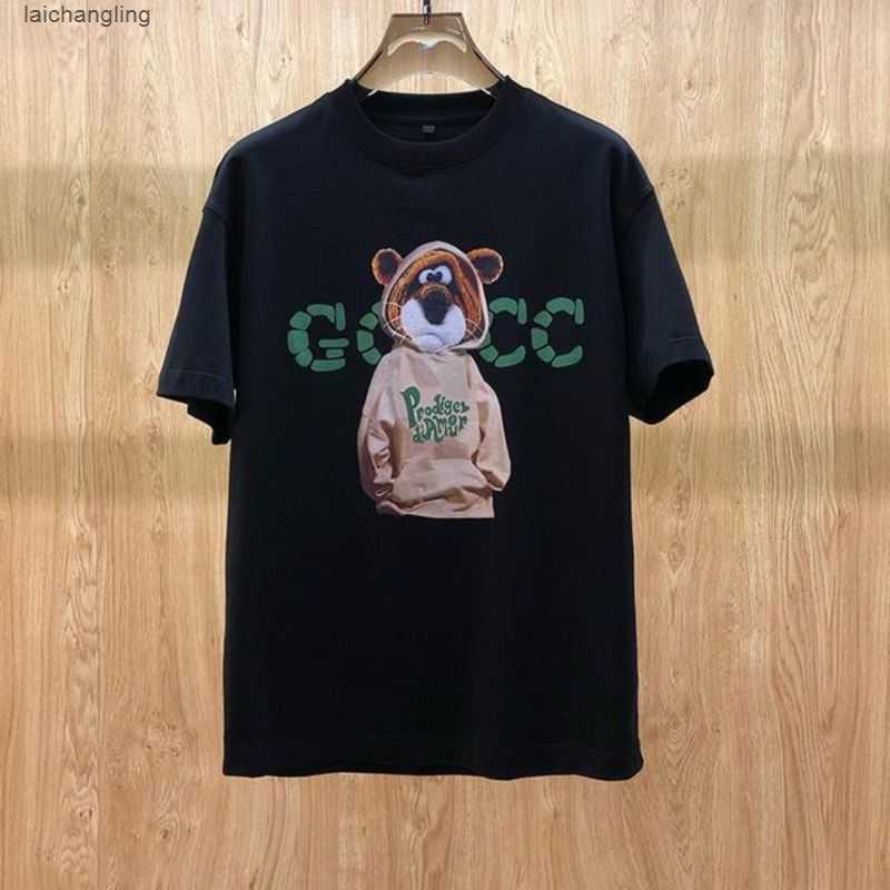 

New Luxury Women' T-shirt Cartoon Printed Letter Short Sleeve High Quality Loose Comfy Streetwear Summer Ladies 78jv, White