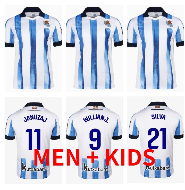 

23 24 Real Sociedad soccer jerseys 2023 2024 camisetas de futbol Portu WILLIAN J. SILVA OYARZABAL Merino ZUBELDIA ISAK Men kids kit home away football shirts