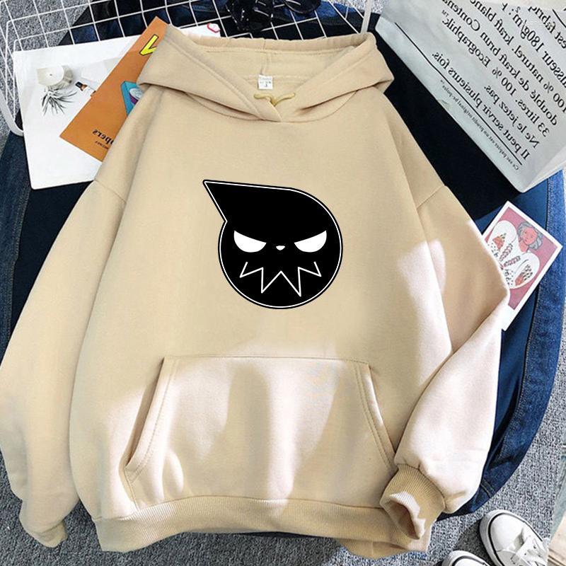 

Men's Hoodies 2023 Anime Soul Eater Men Ulzzang Pullover Oversized Harajuku Unisex Fashion Casual Kawaii Long Sleeve Clothes, White