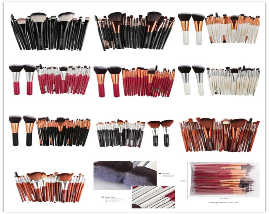 

MAANGE Brand Professional 22pcs Cosmetic Makeup Brushes Set Blusher Eyeshadow Powder Foundation Eyebrow Lip Make up Brush kit1521530