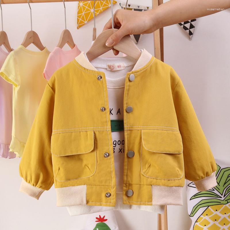

Jackets Kids Coat Spring And Autumn Baby Girl Korean Style Casual 0-4 Years Old Jacket, Army green