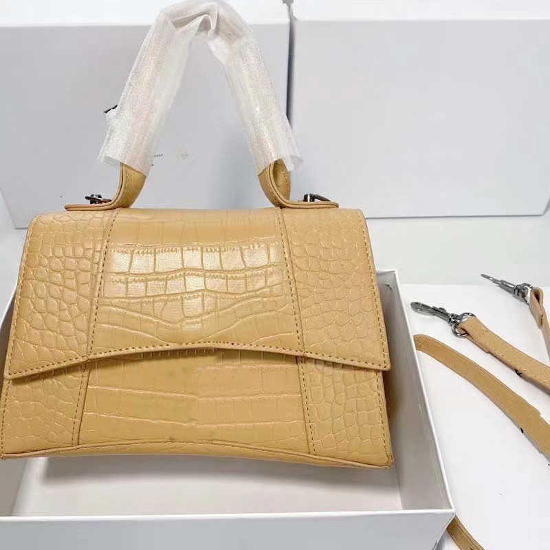 

Classic Crocodile Print Hourglass Bag Shoulder Handbag Designer Women's Leather Handheld Wallet Clearance Mini Fashion Luxury crossbody bag, Blue13