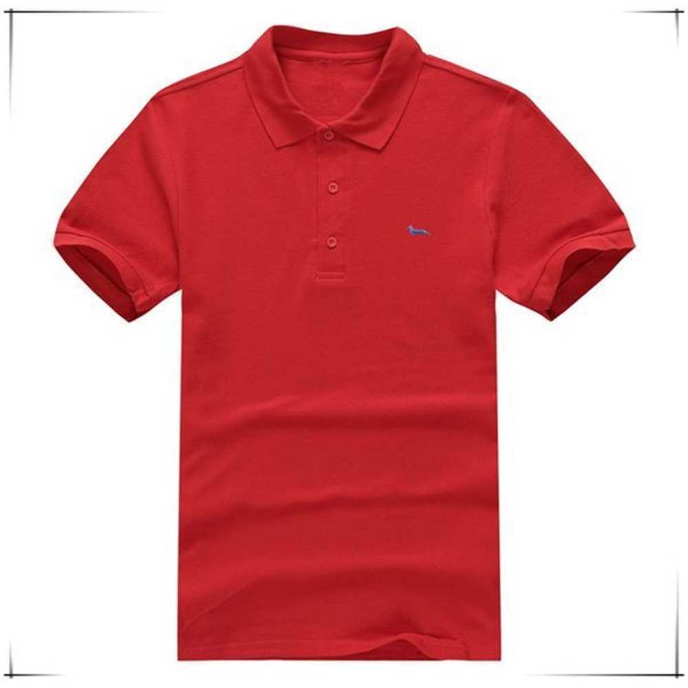 

Brand New men' short sleeve summer polo shirt 100%cotton hot sell harmont solid slim fit thirteen colors blaine breathable soft shirts MGA2, Blue