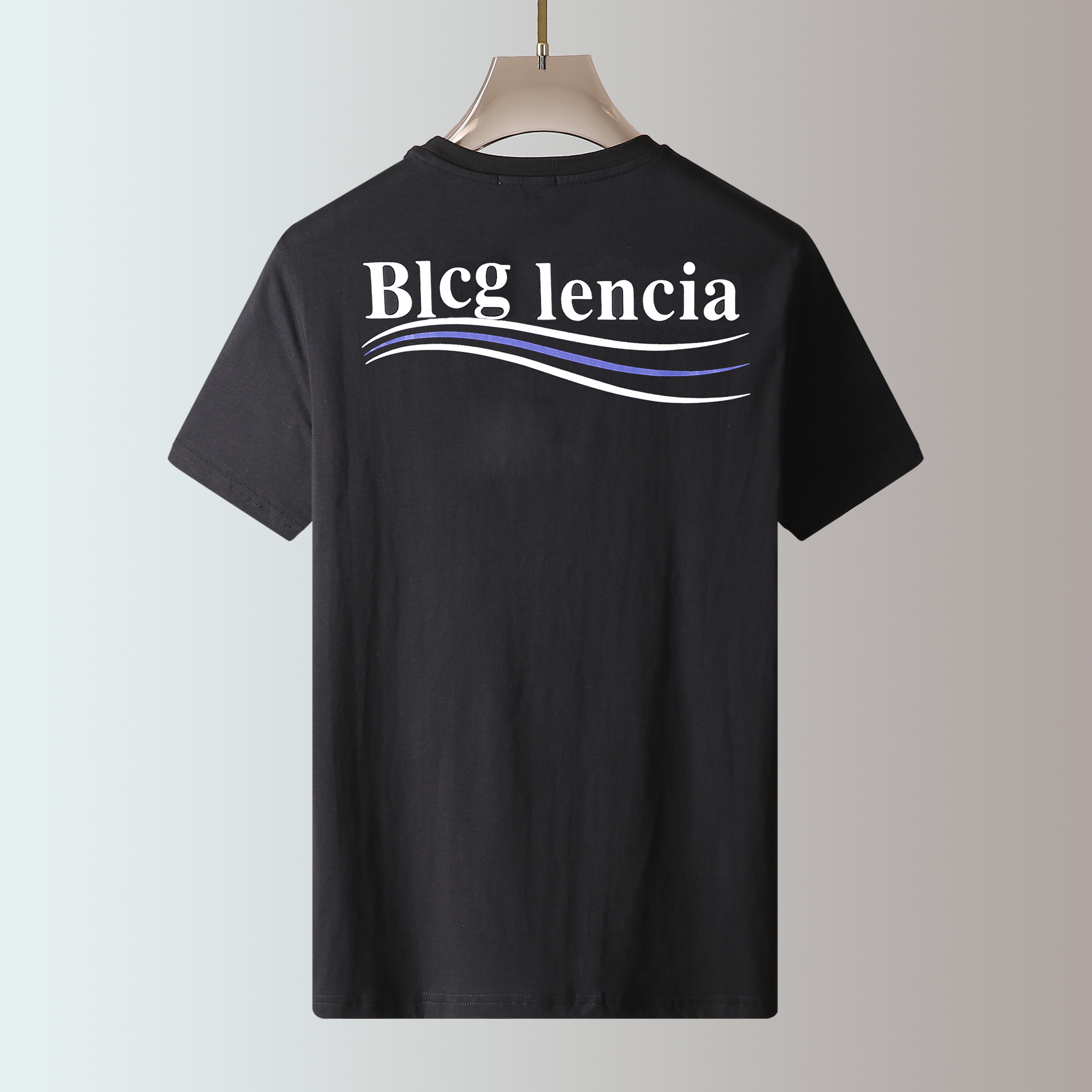 

BLCG LENCIA 2023 Summer New 100% Cotton Fabric T-shirt Men High Quality Print Color Mens Designer T shirt Paris fashion Tshirts Tops 22443, White