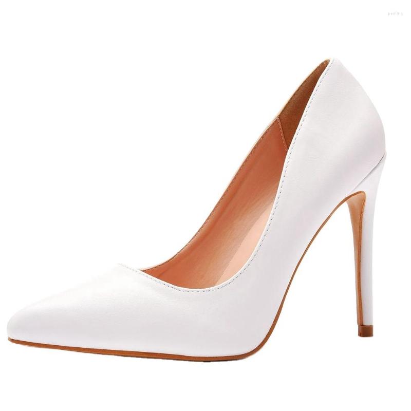 

Dress Shoes Women Pumps Pointed Tip Toe PU 11CM Thin Heels Fashion White Large Size