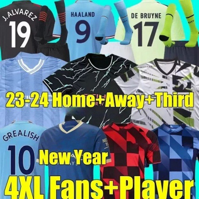 

HAALAND soccer jerseys 23 24 CHINESE NEW YEAR DE BRUYNE PHILLIPS MANS CITIES GREALISH MAHREZ FODEN training football shirt ALVAREZ Kits set player cloth, 23-24 training3 adult