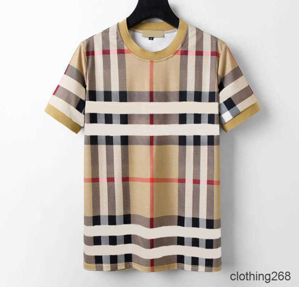 

23ss Designers T shirt Summer burbrerys Europe Polos American Stars Fashion Mens tshirts Star Satin Cotton Casual t-shirt Women mans Tees Black White T-shirt, Brown