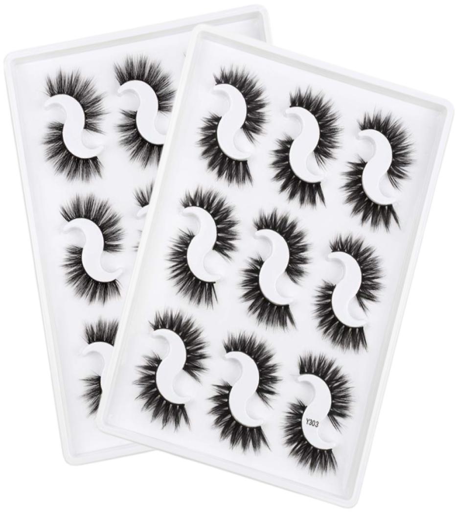 

3D Mink lashes boxes eyelash packaging 9 Pairs Natural Makeup Eyelashes4086531