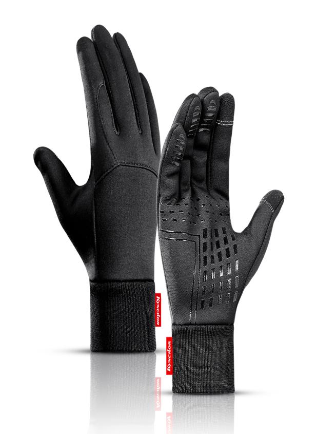

Winter Outdoor Sports Running Glove Warm Touch Screen Gym Fitness Full Finger Gloves For Men Women Knitted Magic Gloves3156772, Black