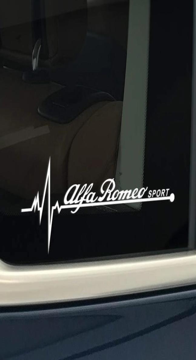 

2pcs car side window stickers for Alfa Romeo Giulia vinyl reflective decro CA6717507972, Black