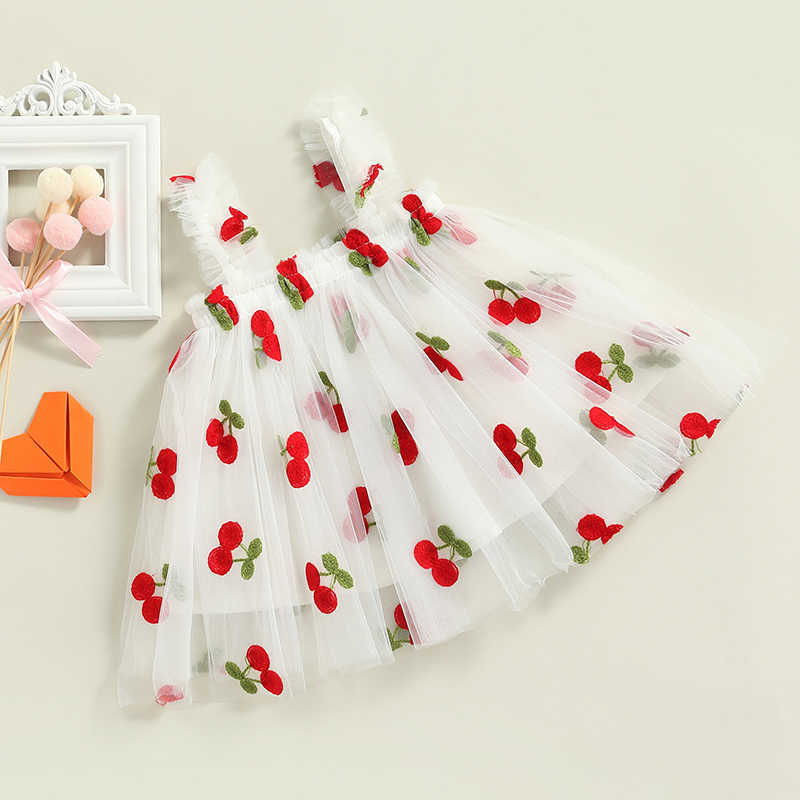 

Girl's Dresses Baby Girl Dress Girl Princess Skirt Summer Sleeveless Dress Party Sweet Cherry Dress Ball Gown Skirt Tutu Dress 1-6Y AA230531