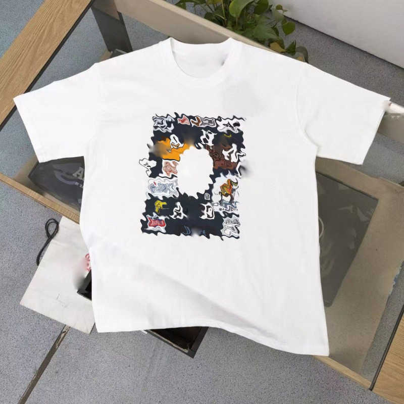 

Men's t shirt casual polo shirt designer short sleeved Tshirt luxury brand mens clothing chest print T-shirt cotton sweatshirt round neck loose tee man polos, White