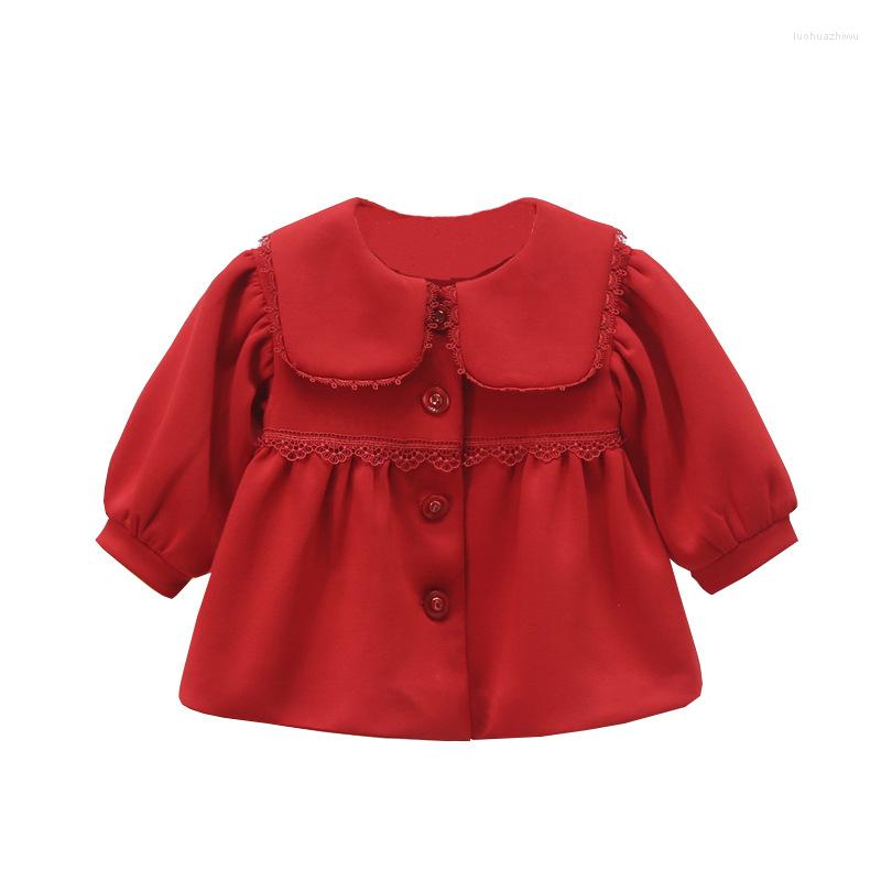 

Jackets Toddler Girls Kids Coats Lantern Sleeve Children Winter Outerwear Baby Clothes For Spring, Pink