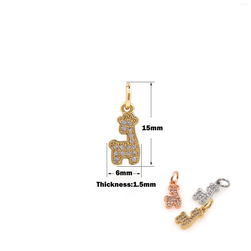 

Charms Creative Cubic Zirconia Deer Jewelry Pendant Necklace Animal Bracelet Charm Handcraft Discovery