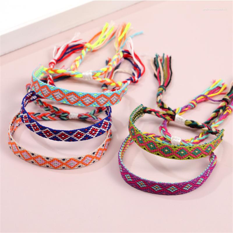 

Charm Bracelets Handmade Macrame Friendship Bracelet Vintage Bohemian Weave Braid Trendy Boho Couple For Women Jewelry