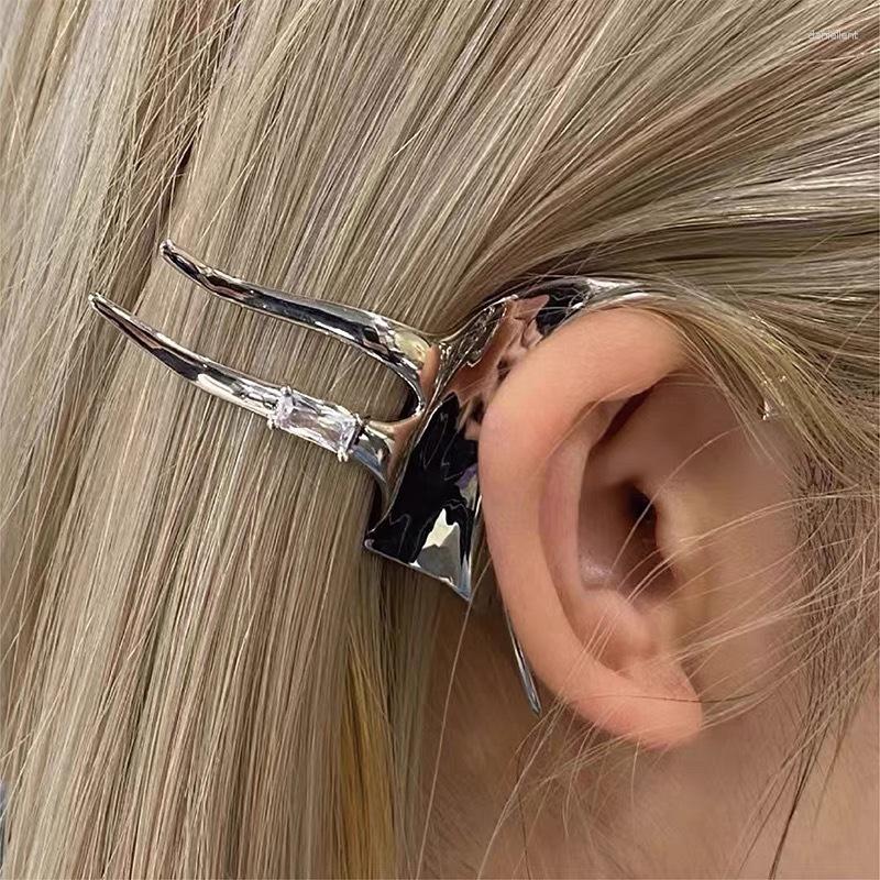 

Backs Earrings Elf Ears Non Piercing Smooth Metal Clip Earring For Women Girls Prevent Hair From Flowing Fairy Jewelry Accessories Summer